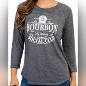 Women’s Ecla Social Club Graphic Knit‎ Top Os Light Brown Size Plus 2X